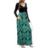imageGRECERELLE Womens Long Sleeve V Neck Casual Button Maxi Dress 2025 with PocketsBoho Blue Green