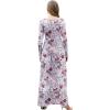 imageGRECERELLE Womens Long Sleeve V Neck Casual Button Maxi Dress 2025 with PocketsGray Azalea