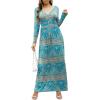 imageGRECERELLE Womens Long Sleeve V Neck Casual Button Maxi Dress 2025 with PocketsGreen Khaki