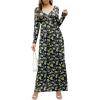 imageGRECERELLE Womens Long Sleeve V Neck Casual Button Maxi Dress 2025 with PocketsLemon Black