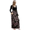 imageGRECERELLE Womens Long Sleeve V Neck Casual Button Maxi Dress 2025 with PocketsMantian March Red