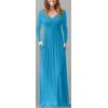 imageGRECERELLE Womens Long Sleeve V Neck Casual Button Maxi Dress 2025 with PocketsNile Blue