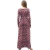 imageGRECERELLE Womens Long Sleeve V Neck Casual Button Maxi Dress 2025 with PocketsRed Sunflower