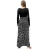 imageGRECERELLE Womens Long Sleeve V Neck Casual Button Maxi Dress 2025 with PocketsSpotted Black