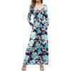 imageGRECERELLE Womens Long Sleeve V Neck Casual Button Maxi Dress 2025 with PocketsTrumpet Black