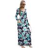 imageGRECERELLE Womens Long Sleeve V Neck Casual Button Maxi Dress 2025 with PocketsTrumpet Black