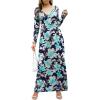 imageGRECERELLE Womens Long Sleeve V Neck Casual Button Maxi Dress 2025 with PocketsTrumpet Black