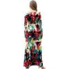 imageGRECERELLE Womens Long Sleeve V Neck Casual Button Maxi Dress 2025 with PocketsWhite Ink Red