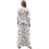 imageGRECERELLE Womens Long Sleeve V Neck Casual Button Maxi Dress 2025 with PocketsWhite Periwinkle
