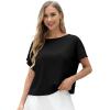 imageGRECERELLE Womens Open Back Workout Tops Backless Athletic Shirts Casual Crop Running Tee Y2k YogaAblack