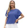 imageGRECERELLE Womens Open Back Workout Tops Backless Athletic Shirts Casual Crop Running Tee Y2k YogaAroyal Blue