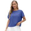 imageGRECERELLE Womens Open Back Workout Tops Backless Athletic Shirts Casual Crop Running Tee Y2k YogaAroyal Blue