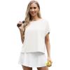 imageGRECERELLE Womens Open Back Workout Tops Backless Athletic Shirts Casual Crop Running Tee Y2k YogaAwhite