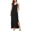 imageGRECERELLE Womens Summer Casual Loose Dress Beach Cover Up Long Cami Maxi Dresses with Pocket01 Black