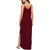 imageGRECERELLE Womens Summer Casual Loose Dress Beach Cover Up Long Cami Maxi Dresses with Pocket06 Wine Red