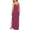 imageGRECERELLE Womens Summer Casual Loose Dress Beach Cover Up Long Cami Maxi Dresses with Pocket11 Red Gray