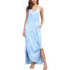 imageGRECERELLE Womens Summer Casual Loose Dress Beach Cover Up Long Cami Maxi Dresses with Pocket13 Fp Tie Dye Blue