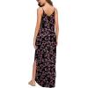 imageGRECERELLE Womens Summer Casual Loose Dress Beach Cover Up Long Cami Maxi Dresses with Pocket19 Fp Gypsophila Black