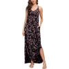 imageGRECERELLE Womens Summer Casual Loose Dress Beach Cover Up Long Cami Maxi Dresses with Pocket19 Fp Gypsophila Black