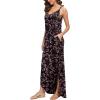 imageGRECERELLE Womens Summer Casual Loose Dress Beach Cover Up Long Cami Maxi Dresses with Pocket19 Fp Gypsophila Black