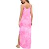 imageGRECERELLE Womens Summer Casual Loose Dress Beach Cover Up Long Cami Maxi Dresses with Pocket22 Fp Tie Dye Rose Red