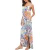 imageGRECERELLE Womens Summer Casual Loose Dress Beach Cover Up Long Cami Maxi Dresses with Pocket39 Fp Multicolor Fireworks