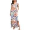 imageGRECERELLE Womens Summer Casual Loose Dress Beach Cover Up Long Cami Maxi Dresses with Pocket39 Fp Multicolor Fireworks