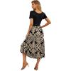 imageGRECERELLE Womens Summer Casual Short Sleeve Crewneck Tiered Flowy Maxi Long Dress with Pockets S2XL01 Prints Khaki