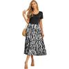 imageGRECERELLE Womens Summer Casual Short Sleeve Crewneck Tiered Flowy Maxi Long Dress with Pockets S2XLBlack Tree Grain