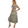 imageGRECERELLE Womens Summer Casual Short Sleeve Crewneck Tiered Flowy Maxi Long Dress with Pockets S2XLBlack Yellow
