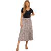 imageGRECERELLE Womens Summer Casual Short Sleeve Crewneck Tiered Flowy Maxi Long Dress with Pockets S2XLFloret Coffee