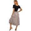 imageGRECERELLE Womens Summer Casual Short Sleeve Crewneck Tiered Flowy Maxi Long Dress with Pockets S2XLFloret Coffee