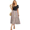 imageGRECERELLE Womens Summer Casual Short Sleeve Crewneck Tiered Flowy Maxi Long Dress with Pockets S2XLFloret Coffee