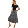 imageGRECERELLE Womens Summer Casual Short Sleeve Crewneck Tiered Flowy Maxi Long Dress with Pockets S2XLLeopard Print Black
