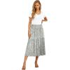 imageGRECERELLE Womens Summer Casual Short Sleeve Crewneck Tiered Flowy Maxi Long Dress with Pockets S2XLLily Green