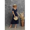imageGRECERELLE Womens Summer Casual Short Sleeve Crewneck Tiered Flowy Maxi Long Dress with Pockets S2XLNavy Blue