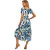 imageGRECERELLE Womens Summer Casual Short Sleeve Crewneck Tiered Flowy Maxi Long Dress with Pockets S2XLWhite Monotherapy