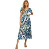 imageGRECERELLE Womens Summer Casual Short Sleeve Crewneck Tiered Flowy Maxi Long Dress with Pockets S2XLWhite Monotherapy