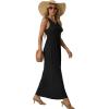 imageGRECERELLE Womens Summer Sleeveless Casual Long Tank Maxi Dress with Pockets XS3XLBlack