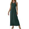 imageGRECERELLE Womens Summer Sleeveless Casual Long Tank Maxi Dress with Pockets XS3XLDark Green