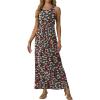 imageGRECERELLE Womens Summer Sleeveless Casual Long Tank Maxi Dress with Pockets XS3XLFloral Black Daffodil