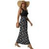 imageGRECERELLE Womens Summer Sleeveless Casual Long Tank Maxi Dress with Pockets XS3XLFloral Black Small Daisy