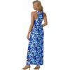 imageGRECERELLE Womens Summer Sleeveless Casual Long Tank Maxi Dress with Pockets XS3XLFloral Blue Ink White