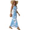 imageGRECERELLE Womens Summer Sleeveless Casual Long Tank Maxi Dress with Pockets XS3XLFloral Light Blue