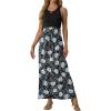 imageGRECERELLE Womens Summer Sleeveless Casual Long Tank Maxi Dress with Pockets XS3XLFloral White Lily