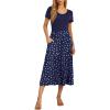 Polka Dot White Navy