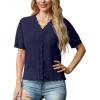 imageGRECERELLE Womens Summer Lightweight Short Sleeve Cropped Cardigan VNeck Knit Sweater Shrug for DressyNavy Blue