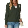 imageGRECERELLE 2025 Womens Lightweight Open Front Long Sleeve Casual Button Down VNeck Cardigan Sweater S2XLArmy Green