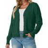 imageGRECERELLE 2025 Womens Lightweight Open Front Long Sleeve Casual Button Down VNeck Cardigan Sweater S2XLCyan Green