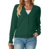 imageGRECERELLE 2025 Womens Lightweight Open Front Long Sleeve Casual Button Down VNeck Cardigan Sweater S2XLCyan Green